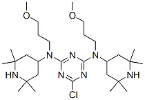 6-chloro-N,N'-bis(3-methoxypropyl)-N,N'-bis(2,2,6,6-tetramethyl-4-piperidyl)-1,3,5-triazine-2,4-diamine CAS#: 80804-88-2