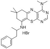 6H-Pyrimido(4,5-b)(1,4)benzothiazine, 7,8-dihydro-7,7-dimethyl-4-(dime thylamino)-9-(alpha-methylphenethylamino)-, hydrobromide CAS#: 80761-75-7