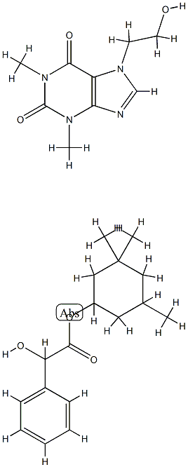 7-(2-hydroxyethyl)-1,3-dimethyl-purine-2,6-dione, (3,3,5-trimethylcycl ohexyl) 2-hydroxy-2-phenyl-acetate CAS#: 84930-23-4