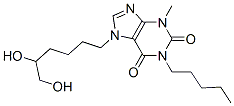 7-(5,6-dihydroxyhexyl)-3-methyl-1-pentyl-purine-2,6-dione CAS#: 86257-16-1
