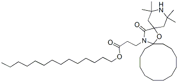 7-Oxa-3,20-diazadispiro5.1.11.2heneicosane-20-propanoic acid, 2,2,4,4-tetramethyl-21-oxo-, tetradecyl ester CAS#: 85099-50-9