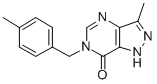 7H-Pyrazolo(4,3-d)pyrimidin-7-one, 1,6-dihydro-3-methyl-6-((4-methylph enyl)methyl)- CAS#: 80030-89-3