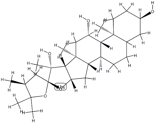 (22R,24S)-22,25-Epoxy-24-methyl-3α,11β,20β-furostanetriol CAS#: 80442-79-1