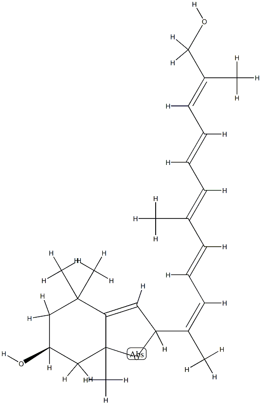 (3S)-5,8-Epoxy-5,8-dihydro-12'-apo-β,ψ-carotene-3,12'-diol CAS#: 80931-31-3