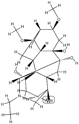 3β,4-Epoxy-20-ethyl-14α,16β-dimethoxyaconitane-1α,7,8-triol CAS#: 81037-22-1