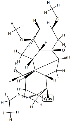 3β,4-Epoxy-20-ethyl-14α,16β-dimethoxyaconitane-1α,8-diol CAS#: 81047-05-4