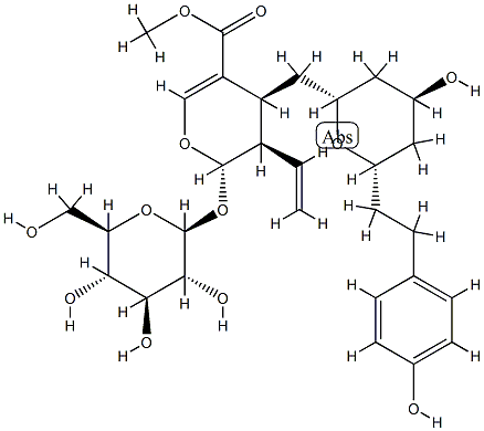 (2S)-3α-Ethenyl-2β-(β-D-glucopyranosyloxy)-3,4-dihydro-4α-[[(2R,4S,6S)-tetrahydro-4-hydroxy-6-[2-(4-hydroxyphenyl)ethyl]-2H-pyran-2-yl]methyl]-2H-pyran-5-carboxylic acid methyl ester CAS#: 81417-80-3