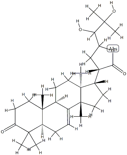 (13α,14β,17α,20S)-23,24,25-Trihydroxy-3-oxo-5α-lanost-7-en-21-oic acid γ-lactone CAS#: 81444-51-1