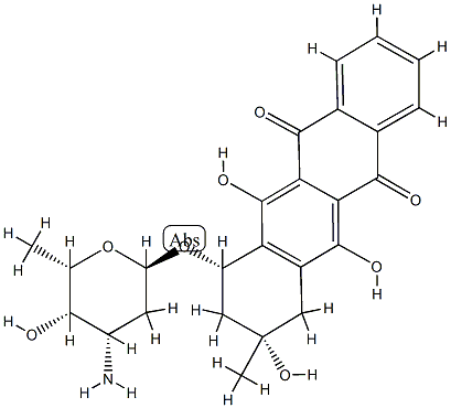 (7S)-7β-(3-Amino-2,3,6-trideoxy-α-L-lyxo-hexopyranosyloxy)-9α-methyl-7,8,9,10-tetrahydro-6,9,11-trihydroxynaphthacene-5,12-dione CAS#: 81844-87-3
