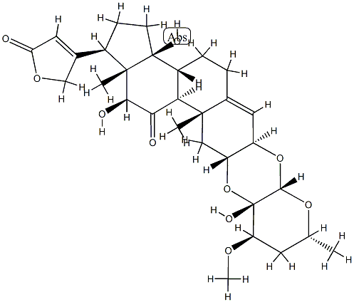 12β,14-Dihydroxy-11-oxo-3β,2α-[[(2S,3S,4R,6R)-tetrahydro-3-hydroxy-4-methoxy-6-methyl-2H-pyran-2,3-diyl]bis(oxy)]-5β-carda-4,20(22)-dienolide CAS#: 82345-31-1