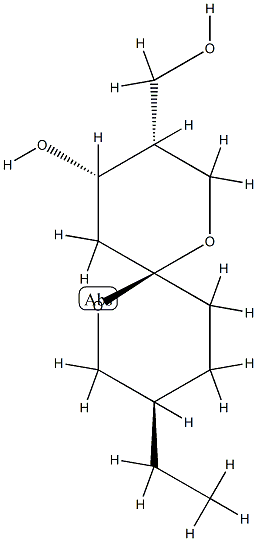 (3R,6R,9R)-9-Ethyl-4β-hydroxy-1,7-dioxaspiro[5.5]undecane-3β-methanol CAS#: 83720-10-9