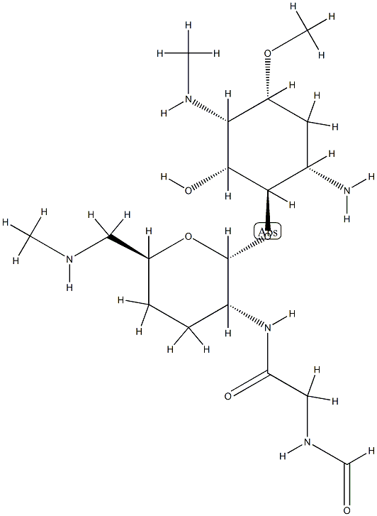 5-Amino-3-O-methyl-2-(methylamino)-6-O-[2-[[(formylamino)acetyl]amino]-6-(methylamino)-2,3,4,6-tetradeoxy-α-D-erythro-hexopyranosyl]-2,4,5-trideoxy-D-epi-inositol CAS#: 83931-91-3