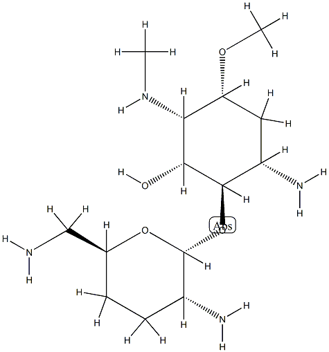 5-Amino-6-O-(2,6-diamino-2,3,4,6-tetradeoxy-α-D-erythro-hexopyranosyl)-3-O-methyl-2-(methylamino)-2,4,5-trideoxy-D-epi-inositol CAS#: 83997-42-6