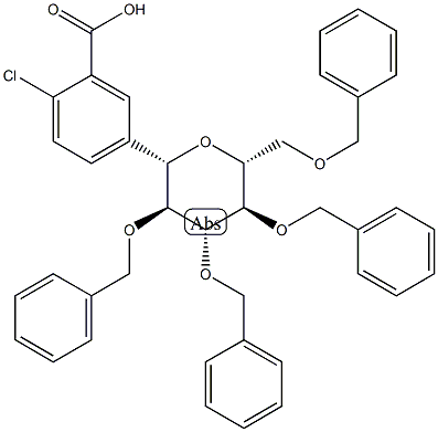 Benzoic acid, 2-chloro-5-[2,3,4,6-tetrakis-O-(phenylMethyl)-β-D-glucopyranosyl]- CAS#: 842133-80-6