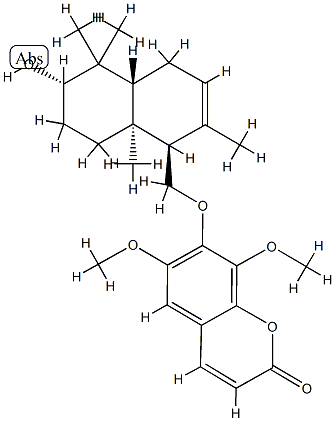 7-[[(1R)-(1,4,4aα,5,6,7,8,8a-Octahydro-6β-hydroxy-2,5,5,8aβ-tetramethylnaphthalen)-1α-yl]methoxy]-6,8-dimethoxy-2H-1-benzopyran-2-one CAS#: 84710-32-7