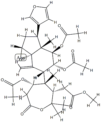 (13α,17α)-1α,11β,12α-Tris(acetyloxy)-14β,15β:21,23-diepoxy-4a,4a-dimethyl-3-oxo-A-homo-24-nor-4-oxa-6,7-seco-5β-chola-7,20,22-triene-6-carboxylic acid methyl ester CAS#: 84765-65-1