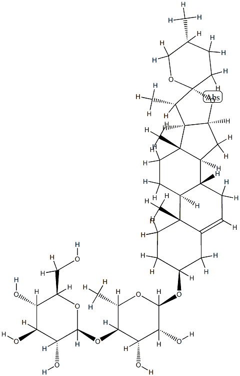 [(25R)-Spirost-5-en-3β-yl]4-O-β-D-glucopyranosyl-6-deoxy-α-L-mannopyranoside CAS#: 84955-03-3