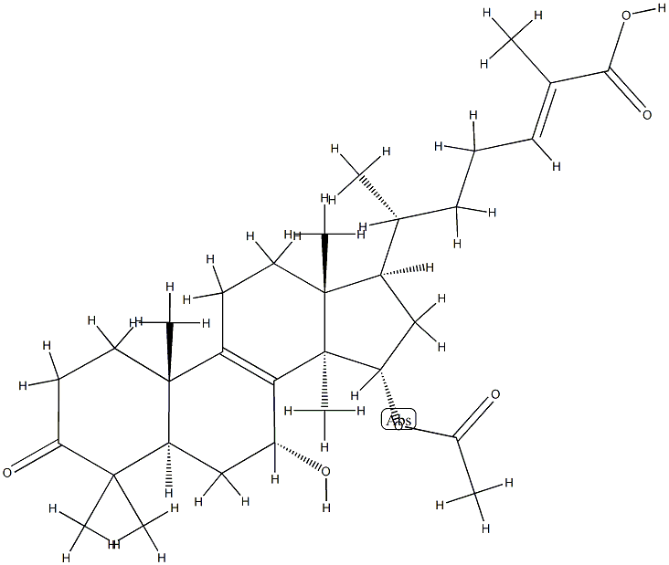 (24E)-15α-Acetyloxy-7α-hydroxy-3-oxo-5α-lanosta-8,24-dien-26-oic acid CAS#: 86377-50-6