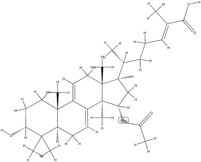 (24E)-3α-Hydroxy-15α-acetoxylanosta-7,9(11),24-triene-26-oic acid CAS#: 86377-53-9
