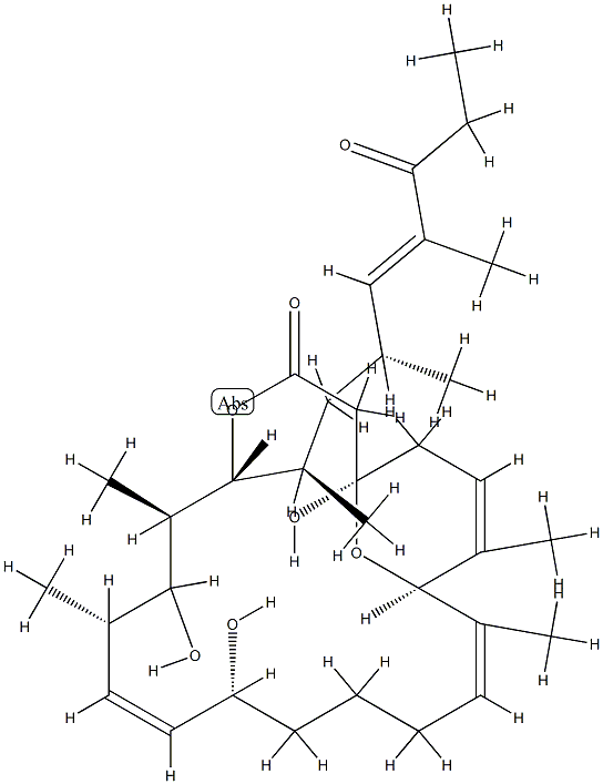 (23E)-13-O-De(2,6-dideoxy-β-D-arabino-hexopyranosyl)-23,24-didehydro-23-deoxy-17-hydroxyventuricidin B CAS#: 87084-46-6