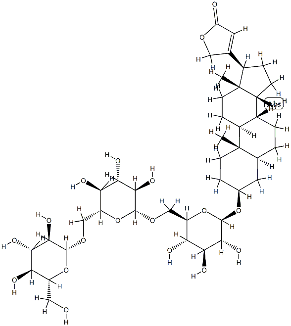 3β-[[6-O-(6-O-β-D-Glucopyranosyl-β-D-glucopyranosyl)-β-D-glucopyranosyl]oxy]-14-hydroxy-5α-card-20(22)-enolide CAS#: 88235-61-4
