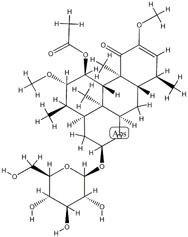 11α-(Acetyloxy)-16α-(β-D-glucopyranosyloxy)-2,12β-dimethoxypicras-2-en-1-one CAS#: 89200-06-6