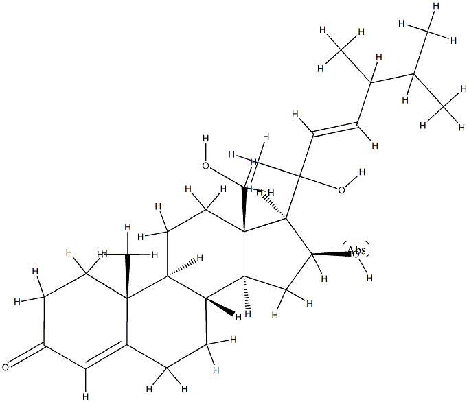 (20ξ,22E,24ξ)-16β,18,20-Trihydroxy-24-methyl-4,22-cholestadien-3-one CAS#: 89837-97-8
