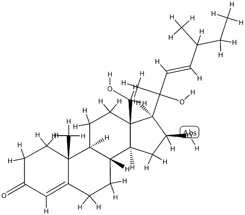 (20ξ,22E,24ξ)-16β,18,20-Trihydroxy-24-methyl-27-norcholesta-4,22-dien-3-one CAS#: 89837-99-0