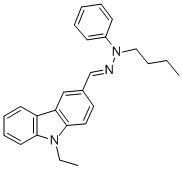 9-ETHYL-3-(N-BUTYL-N-PHENYLHYDRAZONOMETHYL)CARBAZOLE CAS#: 88107-84-0