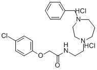 Acetamide, 2-(4-chlorophenoxy)-N-(2-(hexahydro-4-(phenylmethyl)-1H-1,4 -diazepin-1-yl)ethyl)-,dihydrochloride CAS#: 87576-02-1
