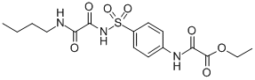 Acetic acid, ((4-((((butylamino)oxoacetyl)amino)sulfonyl)phenyl)amino) oxo-, ethyl ester CAS#: 81717-20-6