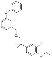 Benzene, 1-((2-(3-chloro-4-ethoxyphenyl)-2-methylpropoxy)methyl)-3-phe noxy- CAS#: 80853-81-2