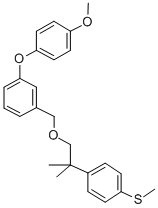 Benzene, 1-(4-methoxyphenoxy)-3-((2-(4-(methylthio)phenyl)-2-methylpro poxy)methyl)- CAS#: 80853-78-7