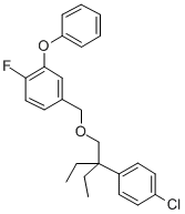 Benzene, 4-((2-(4-chlorophenyl)-2-ethylbutoxy)methyl)-1-fluoro-2-pheno xy- CAS#: 83493-19-0