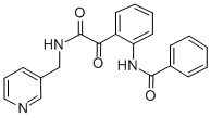 Benzeneacetamide, 2-(benzoylamino)-alpha-oxo-N-(3-pyridinylmethyl)- CAS#: 85080-26-8