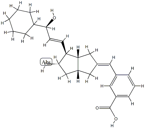 Benzoic acid, 3-((4-(3-cyclohexyl-3-hydroxy-1-propenyl)hexahydro-5-hyd roxy-2(1H)-pentalenylidene)methyl)-, (2E,3aalpha,4alpha(1E,3R*),5beta, 6aalpha)-(+-)- CAS#: 89955-40-8