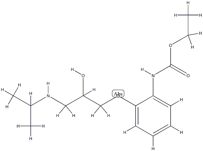 CARBAMIC ACID, (2-(2-HYDROXY-3-((1-METHYLETHYL)AMINO)PROPOXY)PHENYL)-, ETHYL EST CAS#: 83855-47-4
