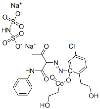 Cobaltate(3-), bis[5-chloro-2-hydroxy-3-[[2-oxo-1-[(phenylamino)carbonyl]propyl]azo]benzenesulfonato(3-)]-, diethanolamine sodium salts CAS#: 84777-24-2