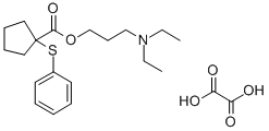 Cyclopentanecarboxylic acid, 1-(phenylthio)-, 3-(diethylamino)propyl e ster, ethanedioate CAS#: 84245-07-8