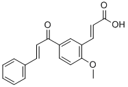 (E,E)-3-(2-Methoxy-5-(1-oxo-3-phenyl-2-propenyl)phenyl)-2-propenoic ac id CAS#: 82885-76-5