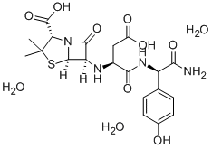 Glycinamide, L-asparaginyl-N-(2-carboxy-3,3-dimethyl-7-oxo-4-thia-1-az abicyclo(3.2.0)hept-6-yl)-D-2-(4-hydroxyphenyl)-, trihydrate, (2S-(2-a lpha,5-alpha,6-beta))- CAS#: 85849-50-9
