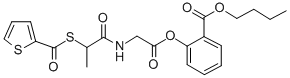 Glycine, N-(1-oxo-2-((2-thienylcarbonyl)thio)propyl)-, 2-(butoxycarbon yl)phenyl ester CAS#: 84856-30-4