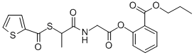 Glycine, N-(1-oxo-2-((2-thienylcarbonyl)thio)propyl)-, 2-(propoxycarbo nyl)phenyl ester CAS#: 84856-29-1