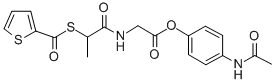 Glycine, N-(1-oxo-2-((2-thienylcarbonyl)thio)propyl)-, 4-(acetylamino) phenyl ester CAS#: 84856-27-9