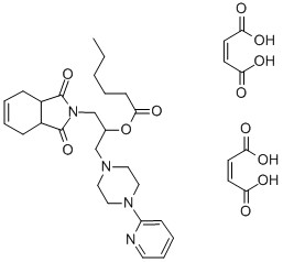 Hexanoic acid, 1-((1,3,3a,4,7,7a-hexahydro-1,3-dioxo-2H-isoindol-2-yl) methyl)-2-(4-(2-pyridinyl)-1-piperazinyl)ethyl ester, (Z)-2-butenedioa te (1:2) - CAS#: 84916-38-1
