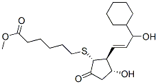 Hexanoic acid, 6-((2-(3-cyclohexyl-3-hydroxy-1-propenyl)-3-hydroxy-5-o xocyclopentyl)thio)-, methyl ester, (1R-(1alpha,2beta(1E,3S*),3alpha)) - CAS#: 83009-96-5