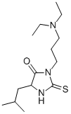 Hydantoin, 3-(3-(diethylamino)propyl)-5-isobutyl-2-thio- CAS#: 86503-23-3