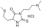 Hydantoin, 3-(3-(dimethylamino)propyl)-5-(2-(methylthio)ethyl)-2-thio- , hydrochloride CAS#: 86503-31-3