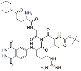 L-Argininamide, N-((1,1-dimethylethoxy)carbonyl)-L-isoleucyl-5-oxo-5-( 1-piperidinyl)-L-norvalylglycyl-N-(1,2,3,4-tetrahydro-1,4-dioxo-6-phth alazinyl)- CAS#: 84272-64-0