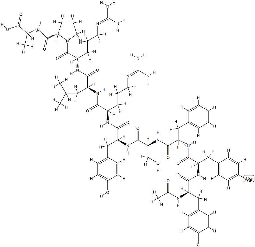 LHRH, N-Ac-(4-Cl-Phe)(1,2)-Phe(3)-Arg(6)-AlaNH2(10)- CAS#: 85416-56-4